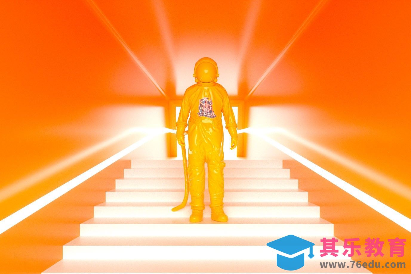 C4D-橙色科幻场景搭建渲染[虎课网C4D设计视频教程][产品数码建模MP4教程全集 ]-第1张图片-我要自学网