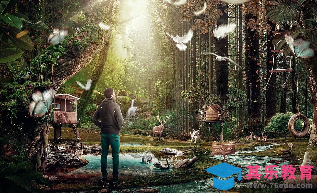 PS-奇幻森林高级创意合成（上）[虎课网最新视频教程][免费高清MP4教程全集 ]-第1张图片-我要自学网