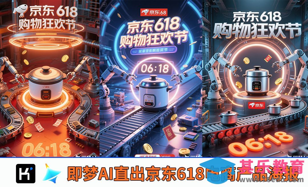 即梦AI-618电商产品海报[虎课网AICG人工智能视频教程][MP4高清全集 ]-第1张图片-我要自学网