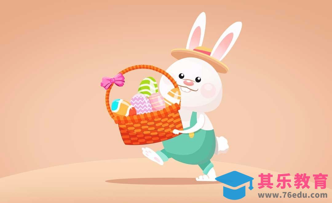 PS-鼠绘插画-儿童插画-复活节小兔子[虎课网绘画插画视频教程][ipad商业插画MP4教程全集 ]-第1张图片-我要自学网