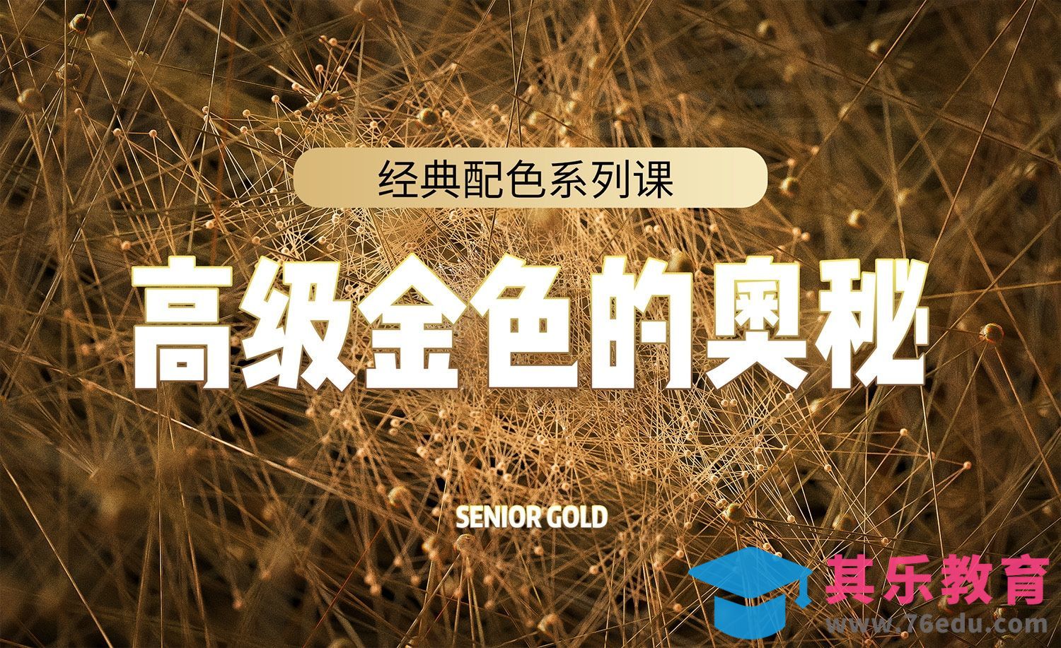 高级金配色的奥秘-色彩课[虎课网平面设计视频教程][图片排版配色MP4高清全集 ]-第1张图片-我要自学网