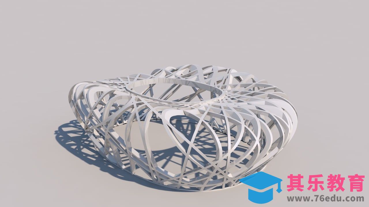 C4D-鸟巢建模与渲染[虎课网C4D设计视频教程][产品数码建模MP4教程全集 ]-第1张图片-我要自学网