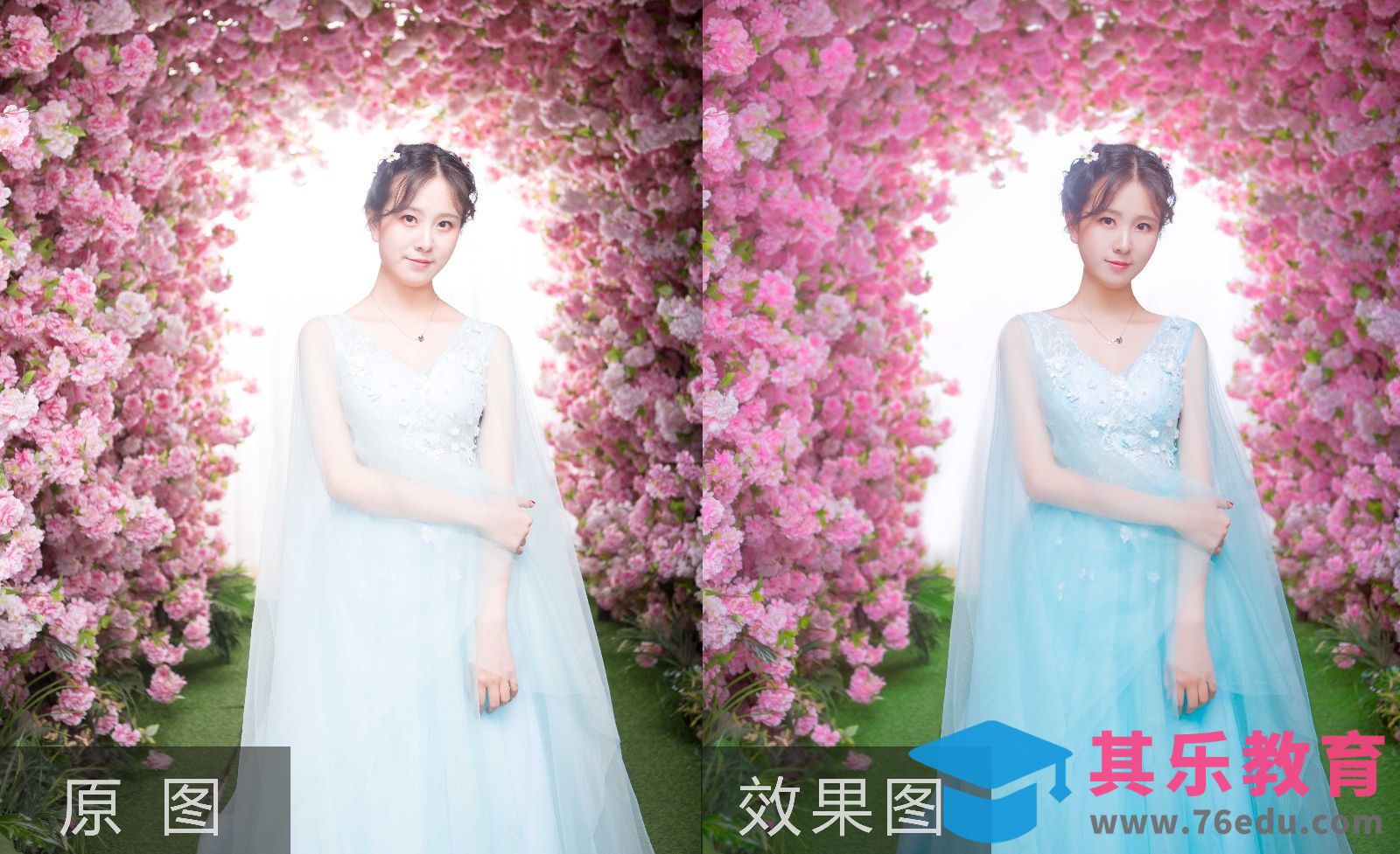 PS-粉色桃花婚纱人像摄影后期[虎课网手机摄影入门视频教程][MP4产品摄影教程全集 ]-第1张图片-我要自学网