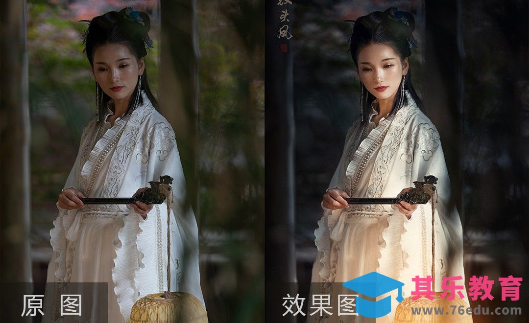 PS-夜间古风人像后期渲染[虎课网手机摄影入门视频教程][MP4产品摄影教程全集 ]-第1张图片-我要自学网