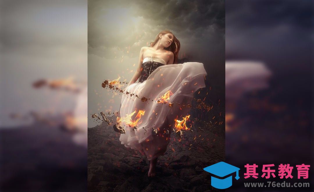 PS-超现实风火山舞者[平面设计视频教程][海报设计MP4高清全集 ]-第1张图片-我要自学网