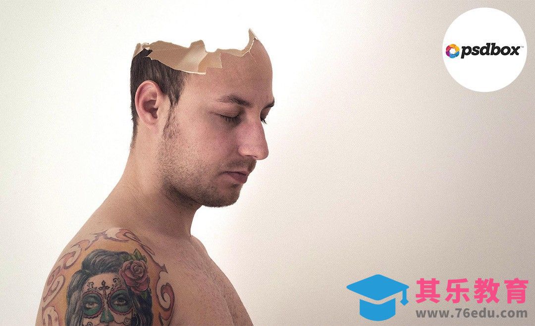 PS-破碎的蛋壳头趣味合成[虎课网最新视频教程][免费高清MP4教程全集 ]-第1张图片-我要自学网