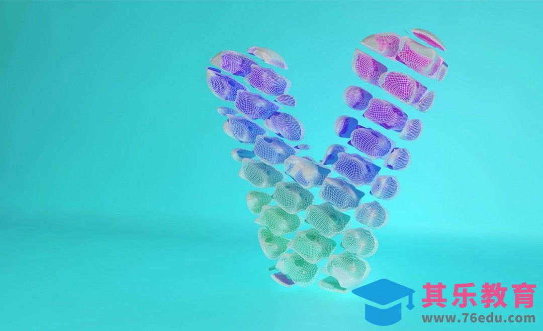 C4D-碎裂字V建模及渲染[虎课网C4D设计视频教程][产品数码建模MP4教程全集 ]-第1张图片-我要自学网