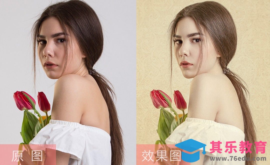 中国风宣纸画效果女模人像精修[虎课网手机摄影入门视频教程][MP4产品摄影教程全集 ]-第1张图片-我要自学网