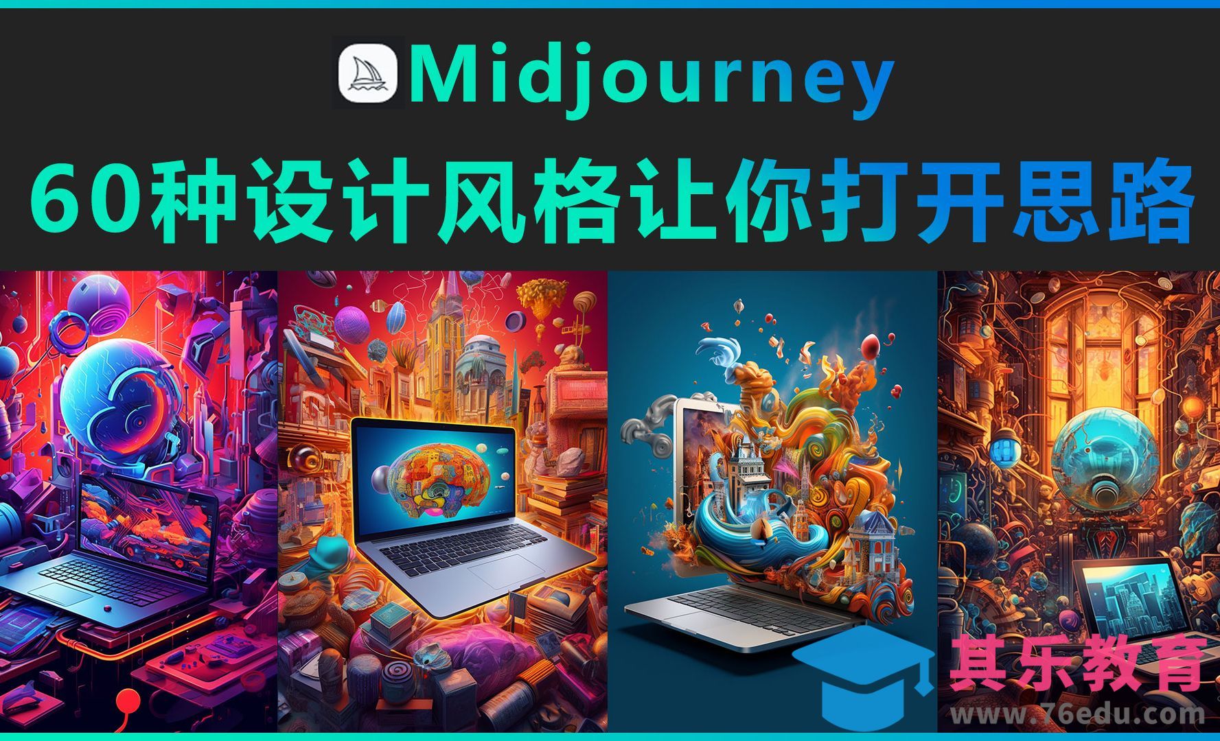 Midjourney-60种设计风格让你打开思路[虎课网AICG人工智能视频教程][MP4高清全集 ]-第1张图片-我要自学网