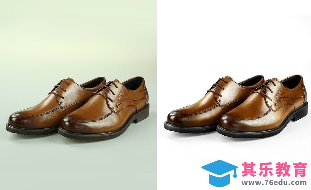 PS修图-棕色皮鞋修图[虎课网电商产品精修视频教程][最新PS修图教程全集MP4 ]-第1张图片-我要自学网