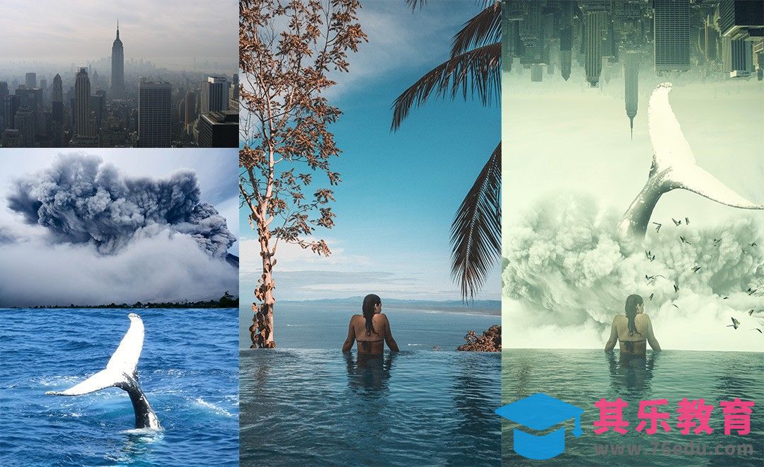 PS-“云雾中的鲸鱼”主题创意合成[虎课网最新视频教程][免费高清MP4教程全集 ]-第1张图片-我要自学网