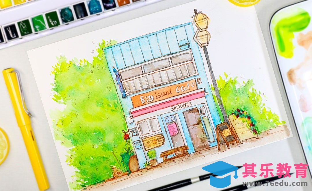 水彩-钢笔建筑淡彩-零基础也可以轻松学会[虎课网绘画插画视频教程][ipad商业插画MP4教程全集 ]-第1张图片-我要自学网