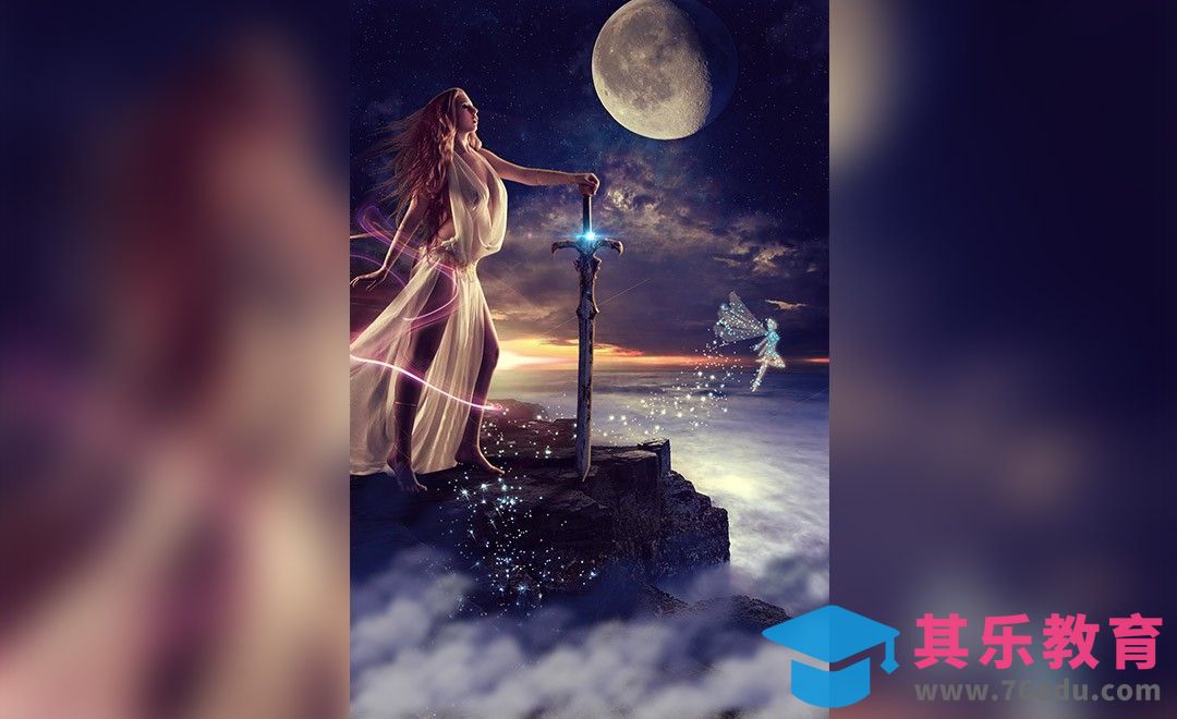PS-仙女望月-梦幻合成[平面设计视频教程][海报设计MP4高清全集 ]-第1张图片-我要自学网