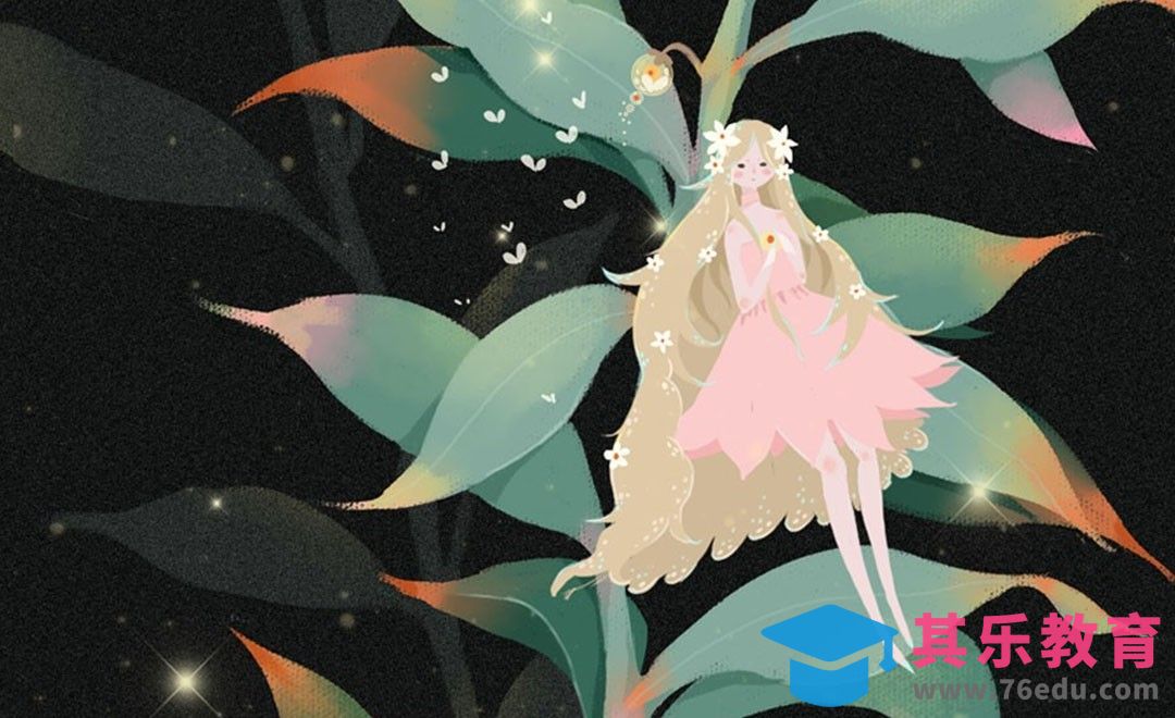 PS-板绘-小清新插画-蝶儿飞飞[虎课网绘画插画视频教程][ipad商业插画MP4教程全集 ]-第1张图片-我要自学网