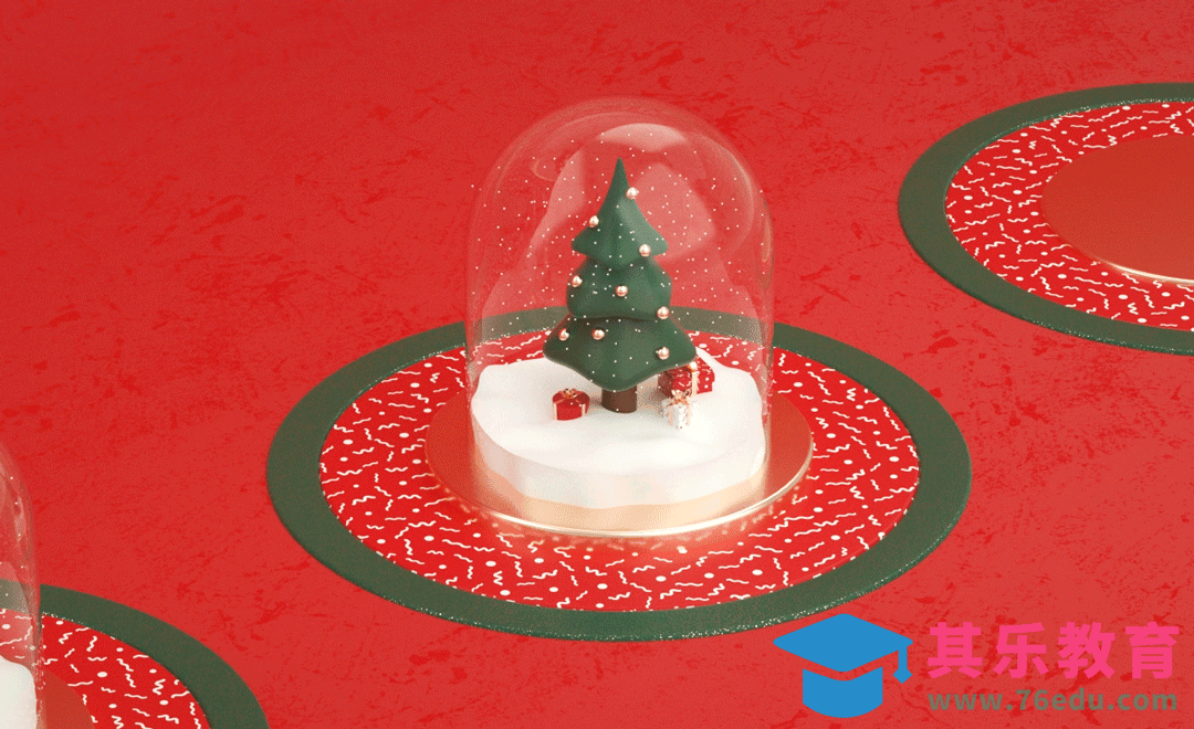 C4D+OC-圣诞树玻璃球循环翻转动画建模[虎课网C4D设计视频教程][产品数码建模MP4教程全集 ]-第1张图片-我要自学网