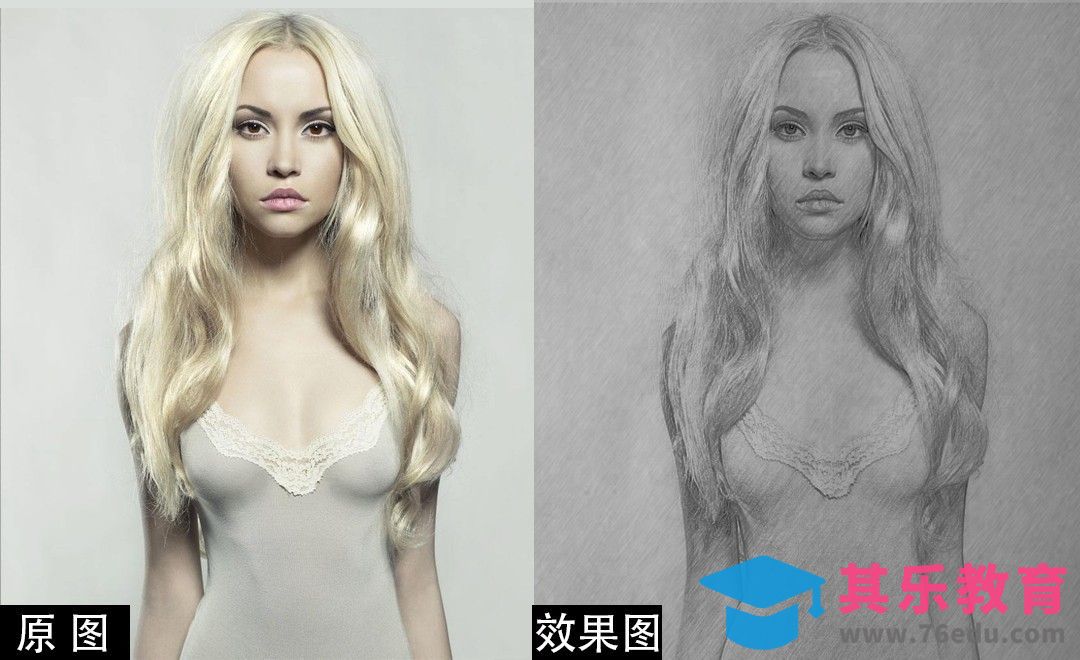 PS-人像写真转素描[虎课网手机摄影入门视频教程][MP4产品摄影教程全集 ]-第1张图片-我要自学网