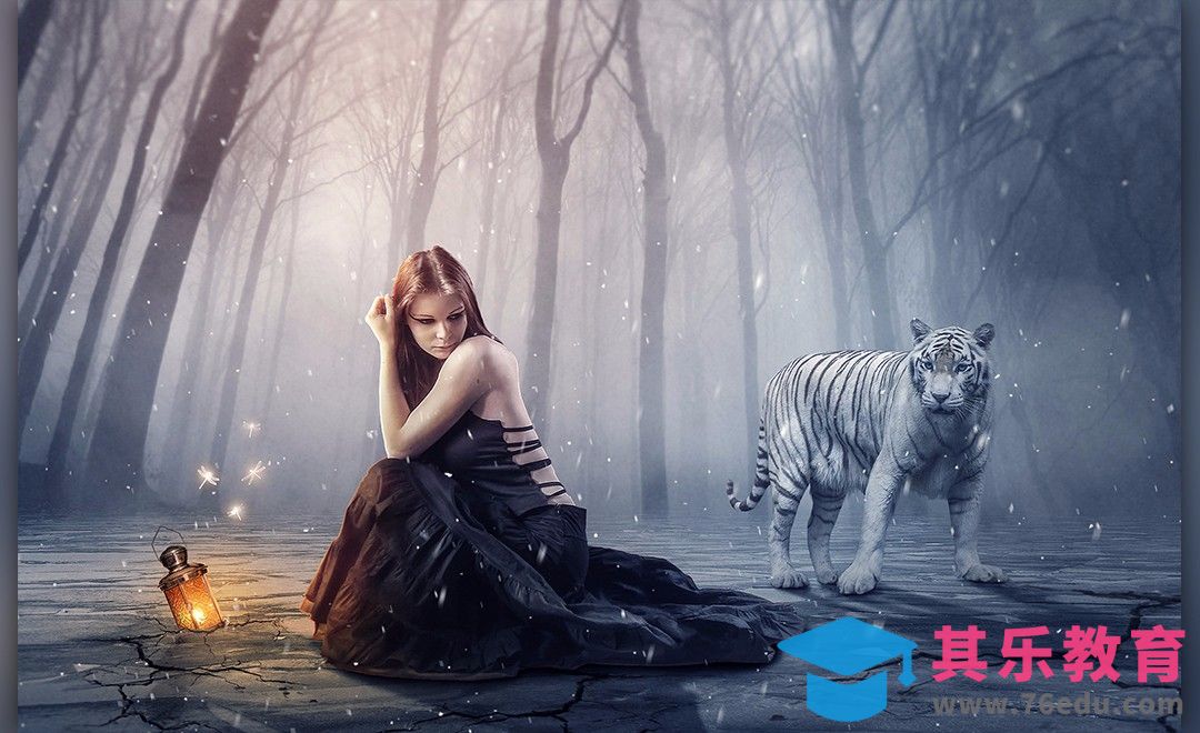 PS-白虎之女-超现实[平面设计视频教程][海报设计MP4高清全集 ]-第1张图片-我要自学网