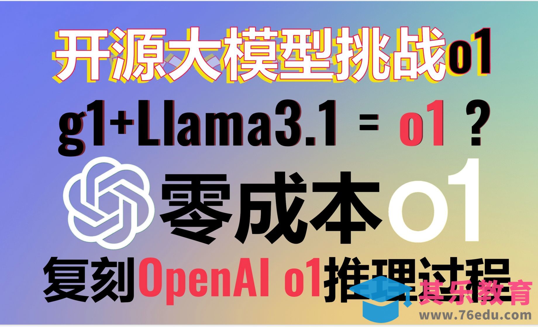 开源模型挑战OpenAI o1！g1+llama3.1零成本完美复刻o1推理过程！[虎课网AICG人工智能视频教程][MP4高清全集 ]-第1张图片-我要自学网