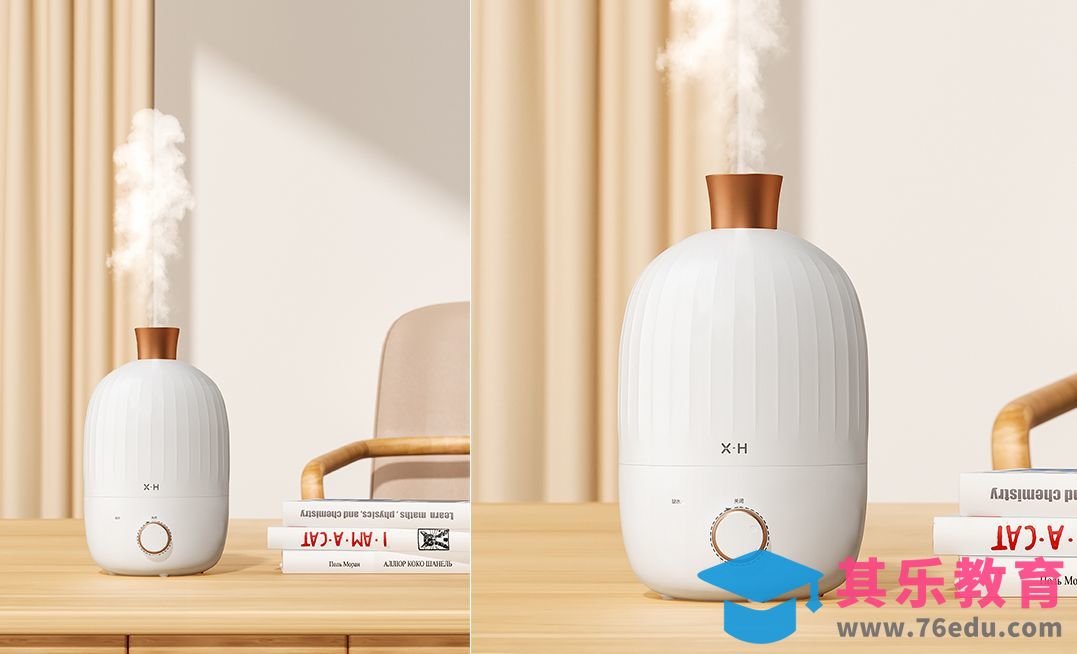 C4D+RS-加湿器室内场景渲染后期调整[虎课网C4D设计视频教程][产品数码建模MP4教程全集 ]-第1张图片-我要自学网