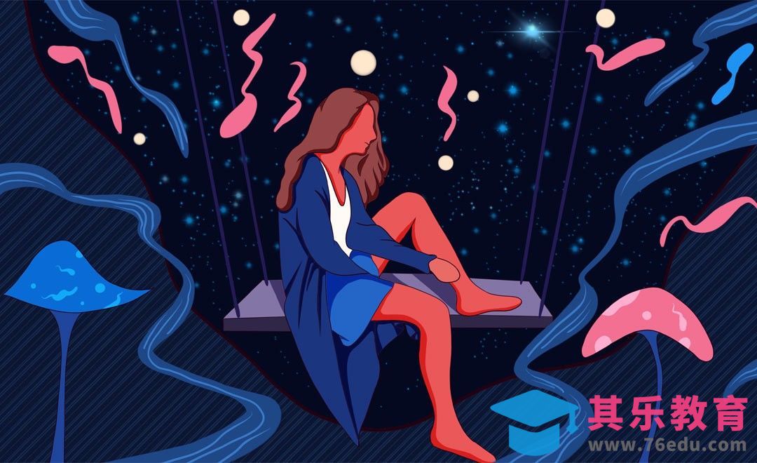 Procreate-晚安你好手绘插画-iPad绘画[虎课网绘画插画视频教程][ipad商业插画MP4教程全集 ]-第1张图片-我要自学网