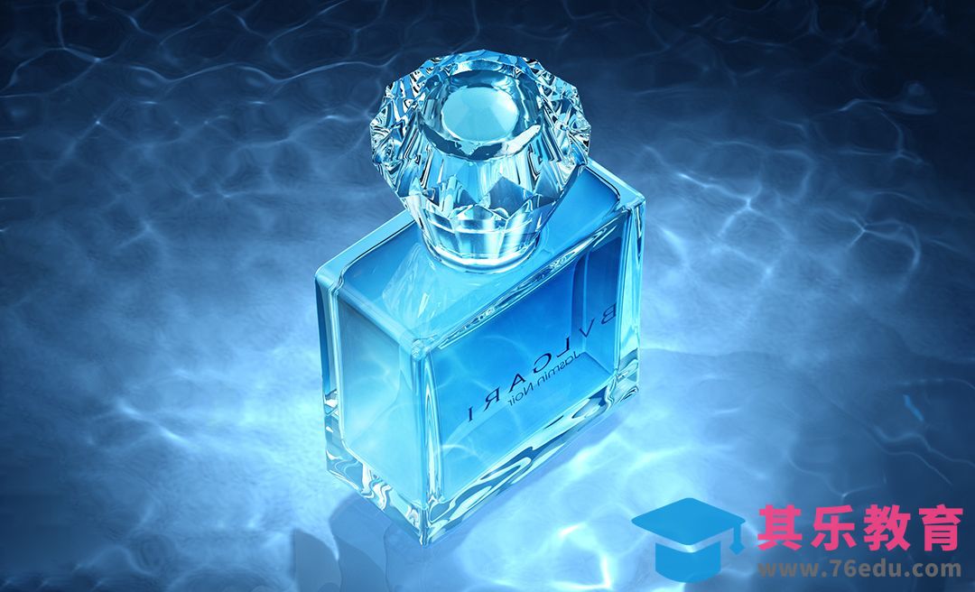 C4D+RS-水中香水焦散渲染[虎课网C4D设计视频教程][产品数码建模MP4教程全集 ]-第1张图片-我要自学网