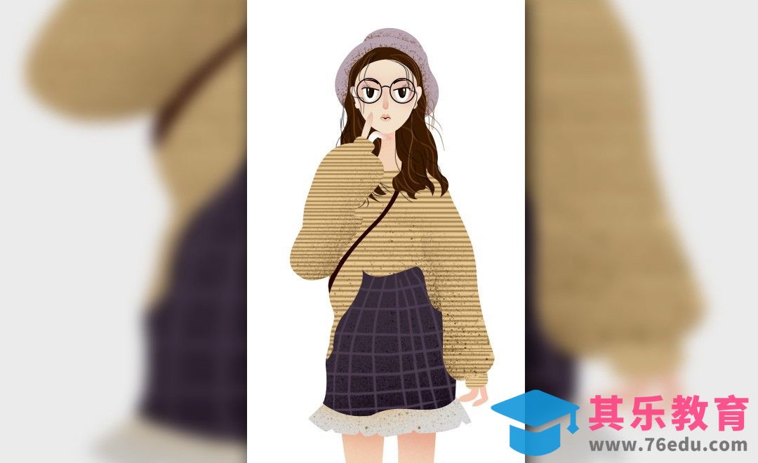 PS-鼠绘插画-时尚都市女孩[虎课网绘画插画视频教程][ipad商业插画MP4教程全集 ]-第1张图片-我要自学网