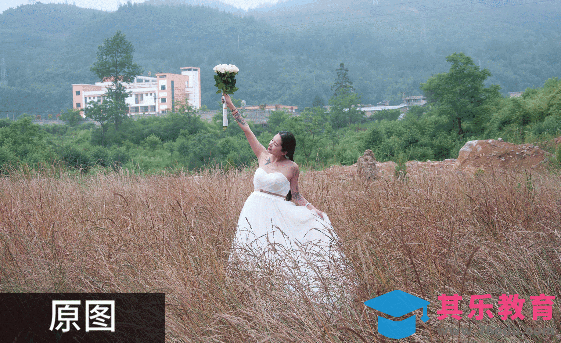 PS-小清新粉红草调色摄影合成案例[虎课网手机摄影入门视频教程][MP4产品摄影教程全集 ]-第1张图片-我要自学网