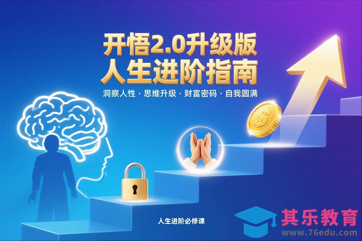 开悟2.0升级版人生进阶指南，洞察人性-思维升级-财富密码-自我圆满-第1张图片-我要自学网