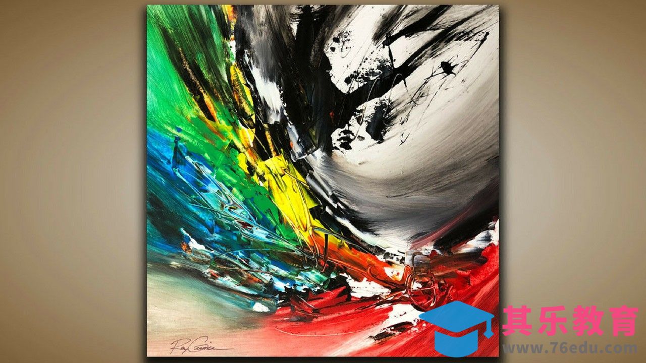 国外大神3分钟教你DIY抽象装饰画02[虎课网最新视频教程][免费高清MP4教程全集 ]-第1张图片-我要自学网