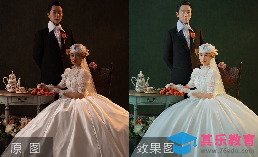 PS-室内法式婚纱色调调整案例[虎课网手机摄影入门视频教程][MP4产品摄影教程全集 ]-第1张图片-我要自学网
