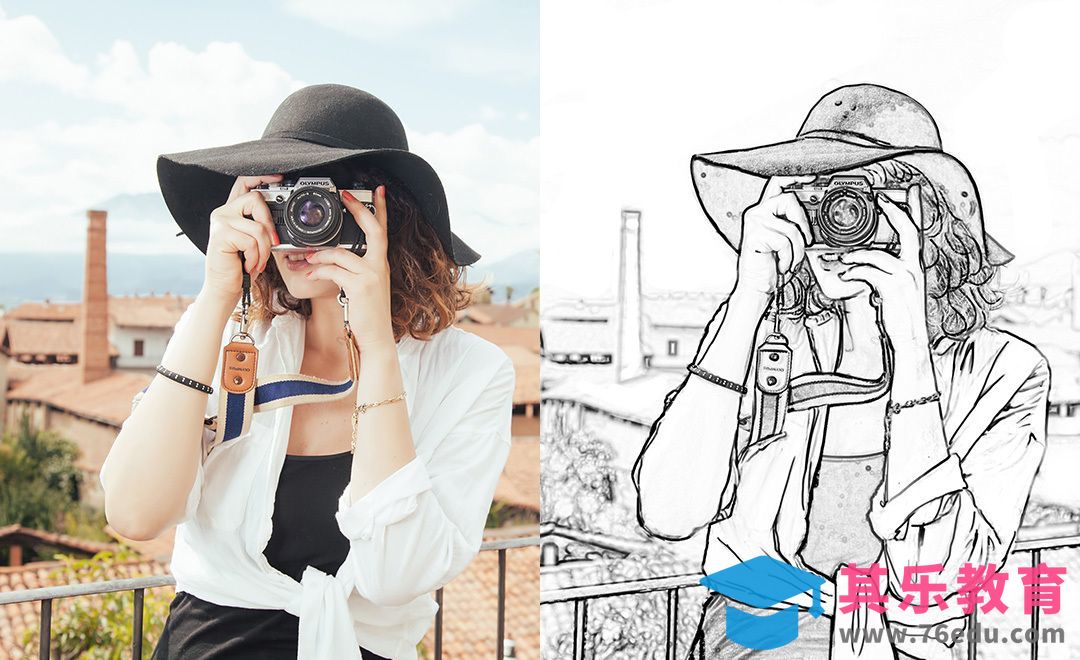 PS-速学提取轮廓·印象派[平面设计视频教程][海报设计MP4高清全集 ]-第1张图片-我要自学网