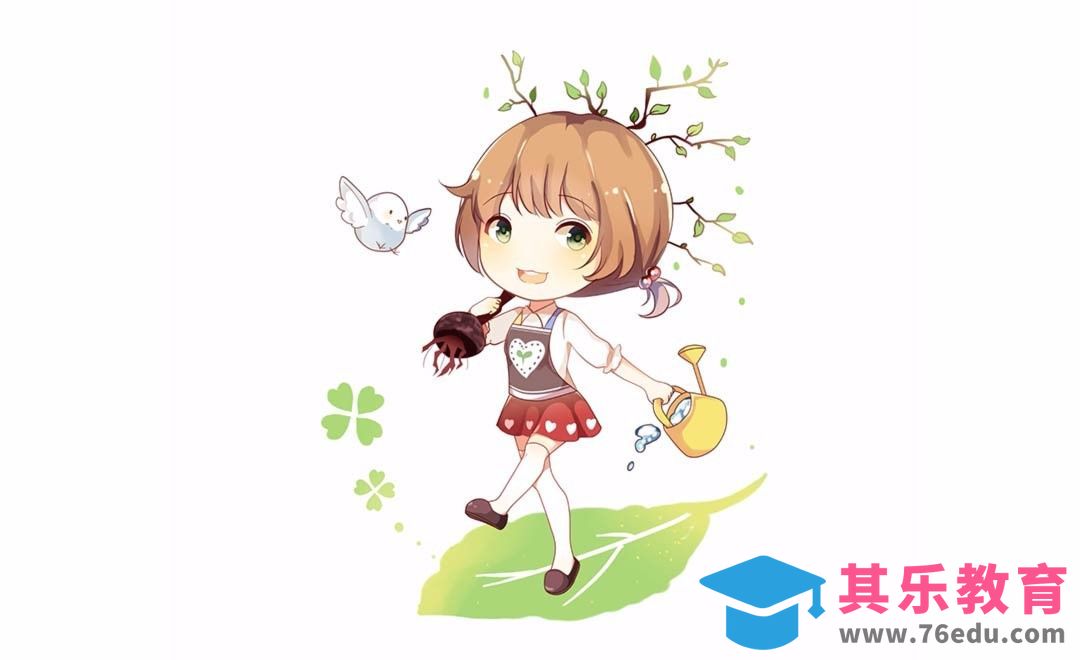 SAI-板绘插画-一起来植树吧[虎课网绘画插画视频教程][ipad商业插画MP4教程全集 ]-第1张图片-我要自学网