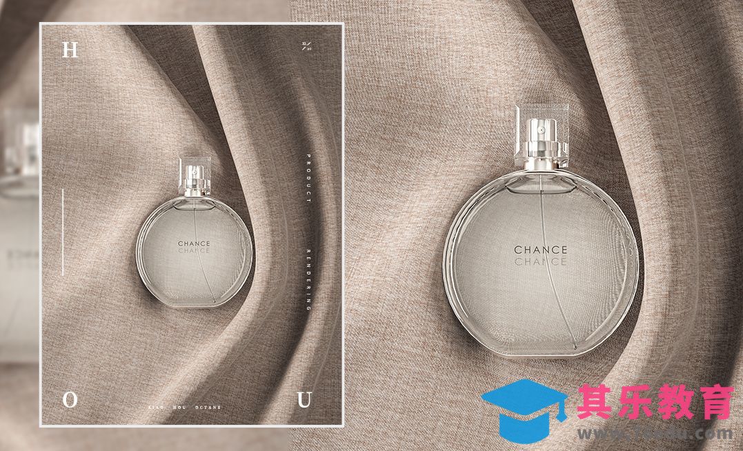 C4D+OC-香水布料场景渲染[虎课网C4D设计视频教程][产品数码建模MP4教程全集 ]-第1张图片-我要自学网