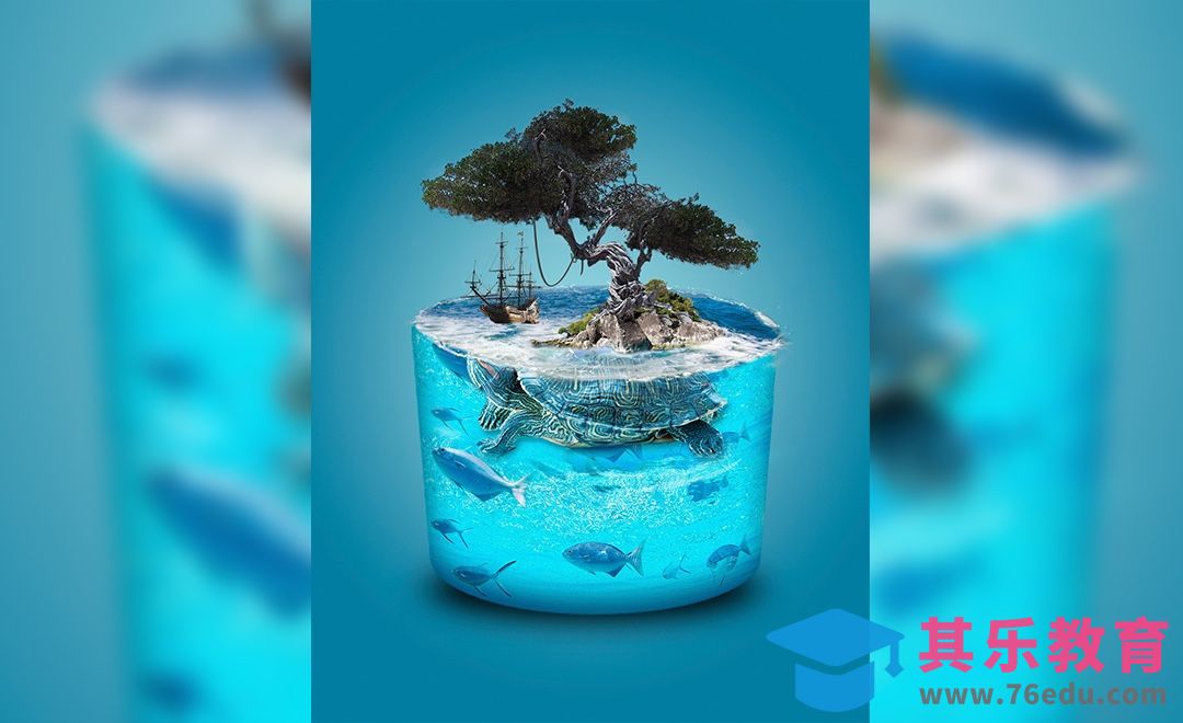 PS-海洋窥镜-妙想合成[平面设计视频教程][海报设计MP4高清全集 ]-第1张图片-我要自学网