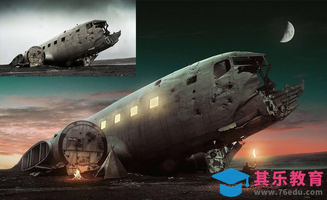 PS-探索荒芜飞机失事地[虎课网最新视频教程][免费高清MP4教程全集 ]-第1张图片-我要自学网