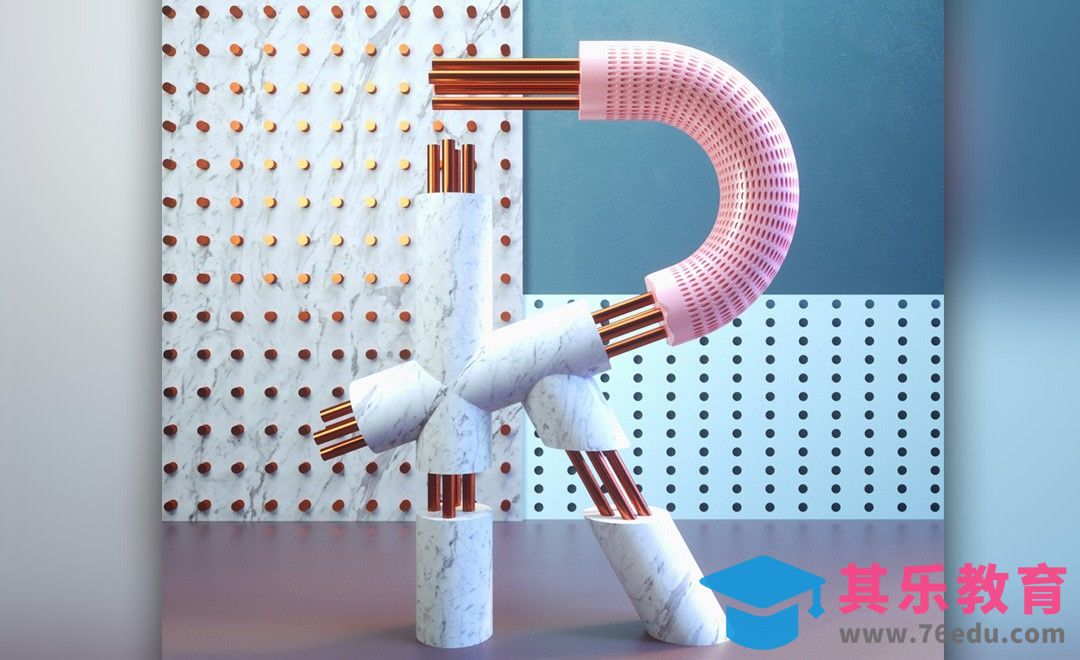 C4D-字母R材质渲染-OC[虎课网C4D设计视频教程][产品数码建模MP4教程全集 ]-第1张图片-我要自学网