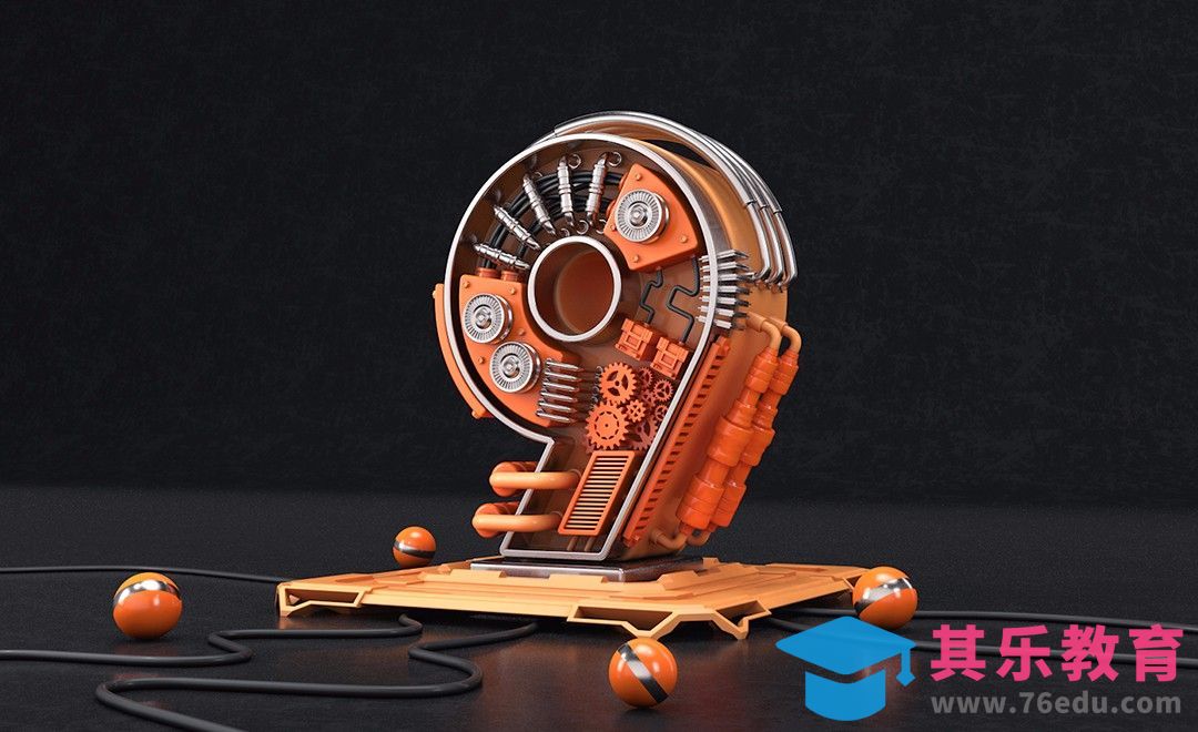 C4D-字体标志-机械字制作（一）[虎课网C4D设计视频教程][产品数码建模MP4教程全集 ]-第1张图片-我要自学网