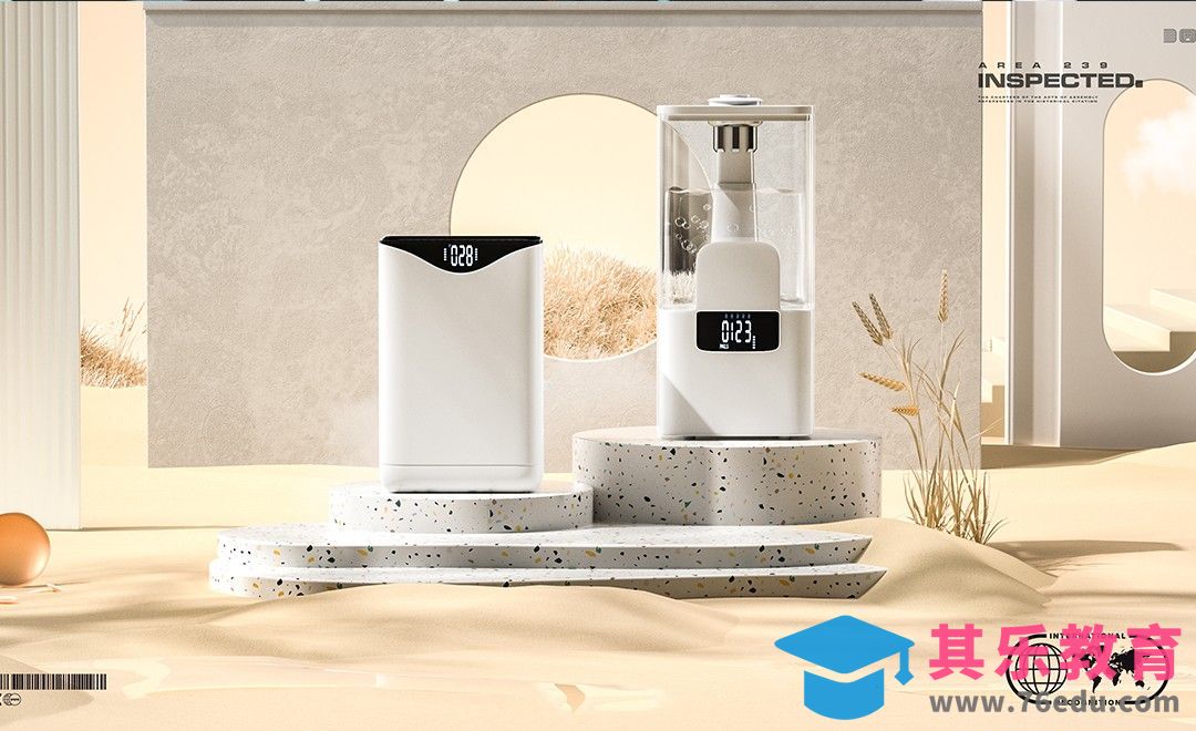 C4D+OC-加湿器产品建模+场景建模01[虎课网C4D设计视频教程][产品数码建模MP4教程全集 ]-第1张图片-我要自学网