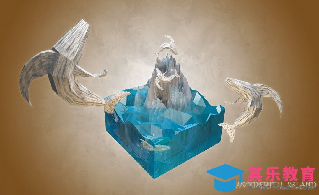 C4D+PS-梦幻岛屿立体插画制作[虎课网C4D设计视频教程][产品数码建模MP4教程全集 ]-第1张图片-我要自学网