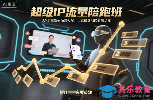 超级IP流量陪跑班，大V流量密码倾囊相授，可直接落地的实操步骤-第1张图片-我要自学网