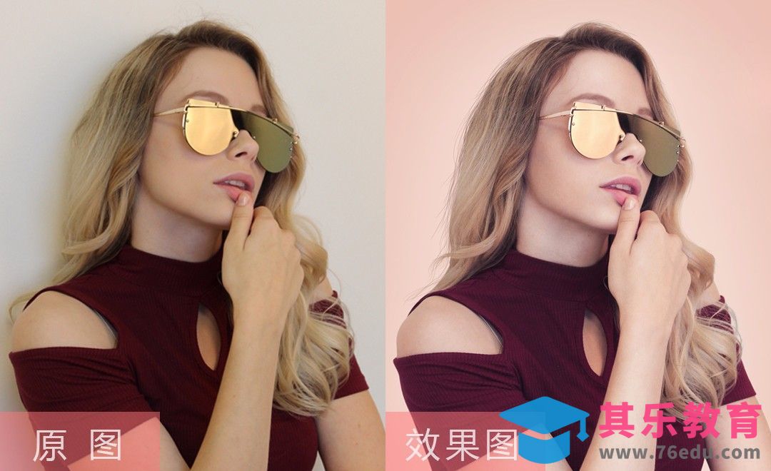 PS-带墨镜女模特调色练习[虎课网手机摄影入门视频教程][MP4产品摄影教程全集 ]-第1张图片-我要自学网