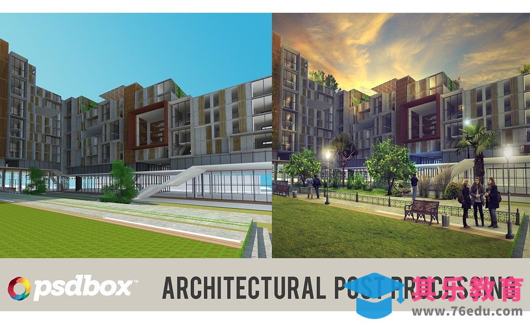 PS-3D建筑商业海报合成[虎课网最新视频教程][免费高清MP4教程全集 ]-第1张图片-我要自学网