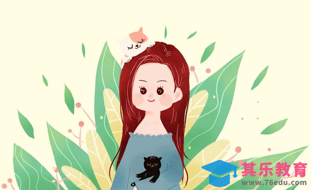 SAI-板绘插画-宠物猫咪少女半身图[虎课网绘画插画视频教程][ipad商业插画MP4教程全集 ]-第1张图片-我要自学网