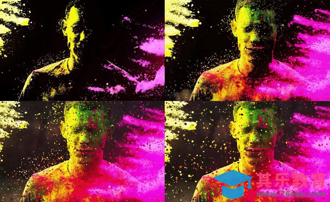 AE-彩色粒子发散创意特效[虎课网最新视频教程][免费高清MP4教程全集 ]-第1张图片-我要自学网