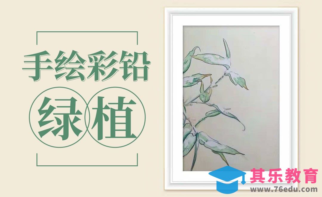 手绘彩铅-雪中的植物[虎课网绘画插画视频教程][ipad商业插画MP4教程全集 ]-第1张图片-我要自学网