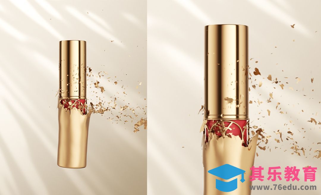 C4D+OC+AE-口红撕裂动画布料效果-产品动画建模渲染（上）[虎课网C4D设计视频教程][产品数码建模MP4教程全集 ]-第1张图片-我要自学网