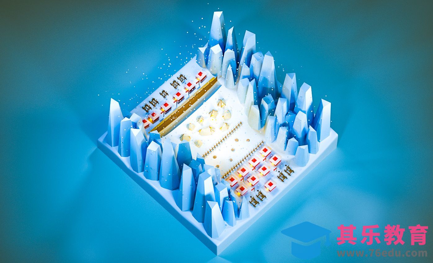 C4D+OC-创意冰山场景建模[虎课网C4D设计视频教程][产品数码建模MP4教程全集 ]-第1张图片-我要自学网