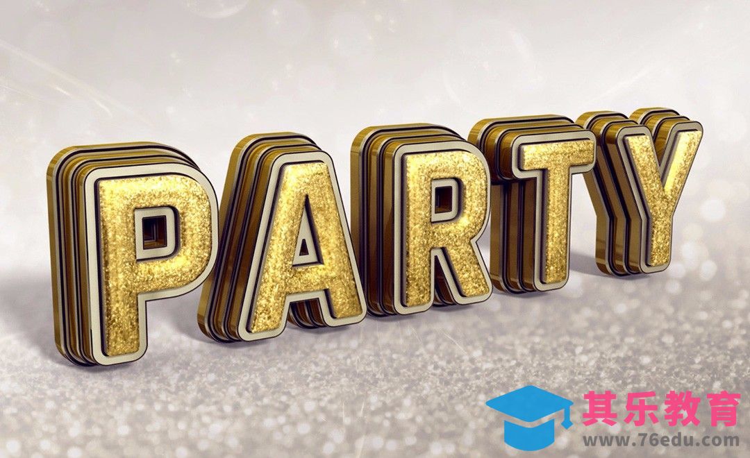 PS-立体字PARTY[虎课网平面设计视频教程][字体设计教程MP4高清全集 ]-第1张图片-我要自学网