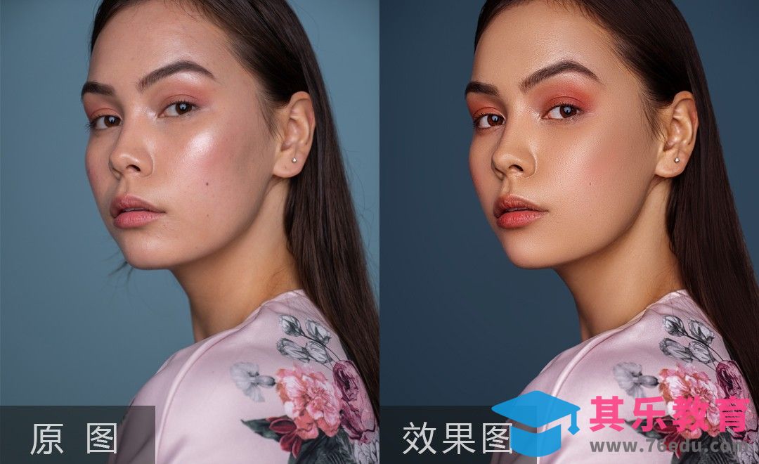 PS-浅蓝色背景模特精修[虎课网手机摄影入门视频教程][MP4产品摄影教程全集 ]-第1张图片-我要自学网