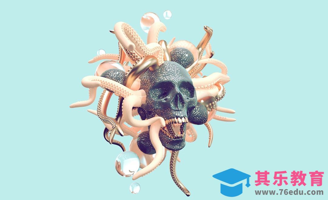 C4D+CR-触手骷髅[虎课网C4D设计视频教程][产品数码建模MP4教程全集 ]-第1张图片-我要自学网